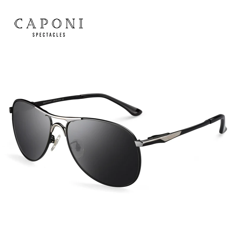 Polarized-Sliver CAPONI вождения фотохромные высокое качество, солнцезащитные очки, поляризационные, Классический бренд солнечные очки для мужчин, очки oculos de sol masculino CP8722 - Цвет линз: Polarized-Sliver