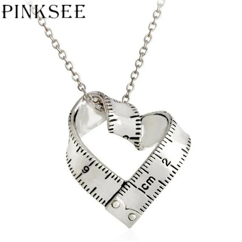 Pinksee творческих вращающийся любовь Форма пары металла Цепочки и ожерелья для Для