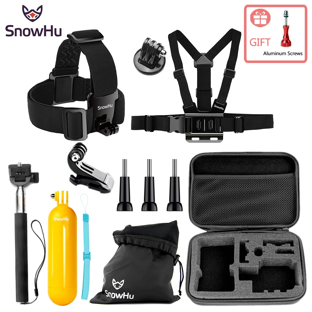 

SnowHu For Gopro Accessories for gopro accessories set For Gopro Hero 10 9 8 7 6 5 4 action camera for eken h9 accessories GS81
