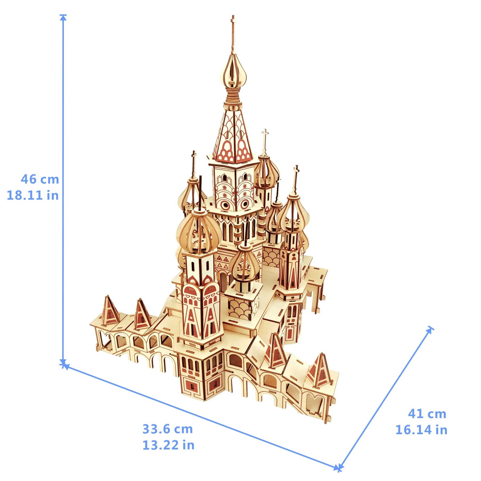 Лазерная резка DIY 3D деревянная головоломка по дереву сборочный Набор Россия собора святого Василия для детей Рождественский подарок