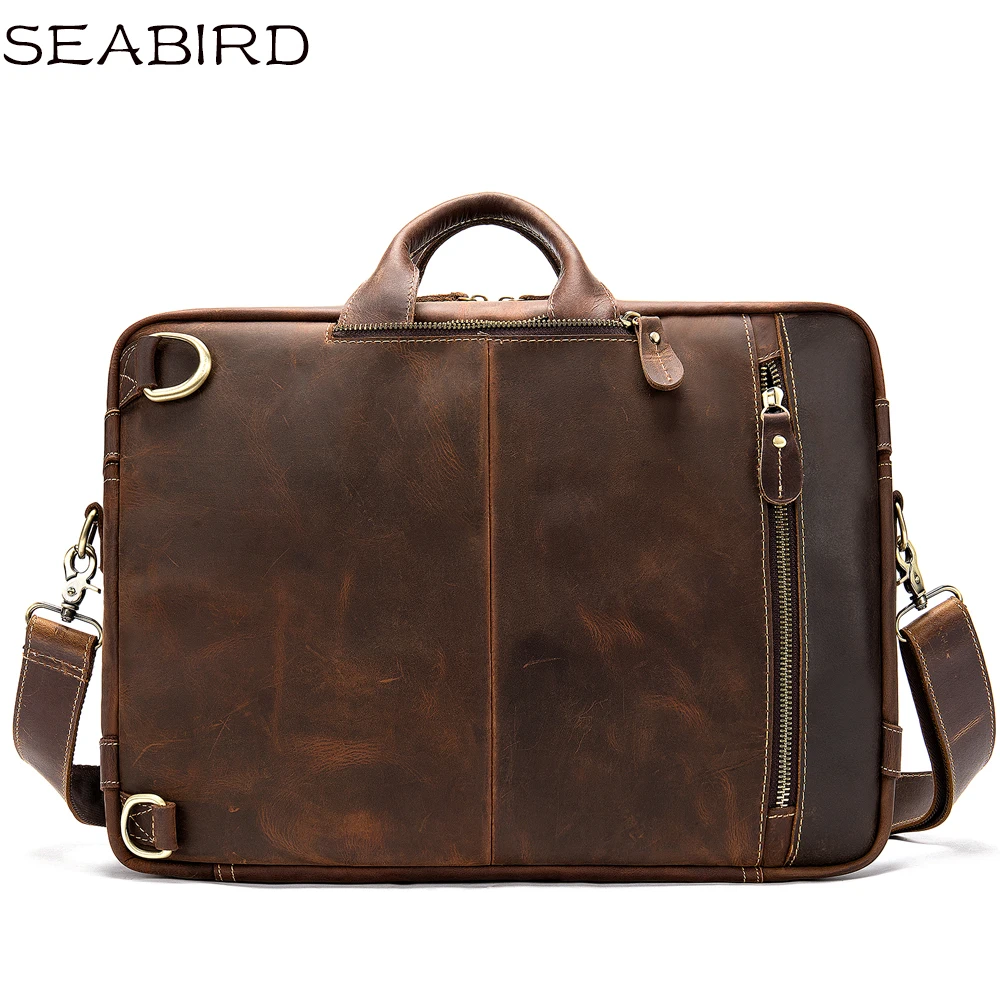 SEABIRD 2019 новый мужской портфель с несколькими карманами Ретро сумка из