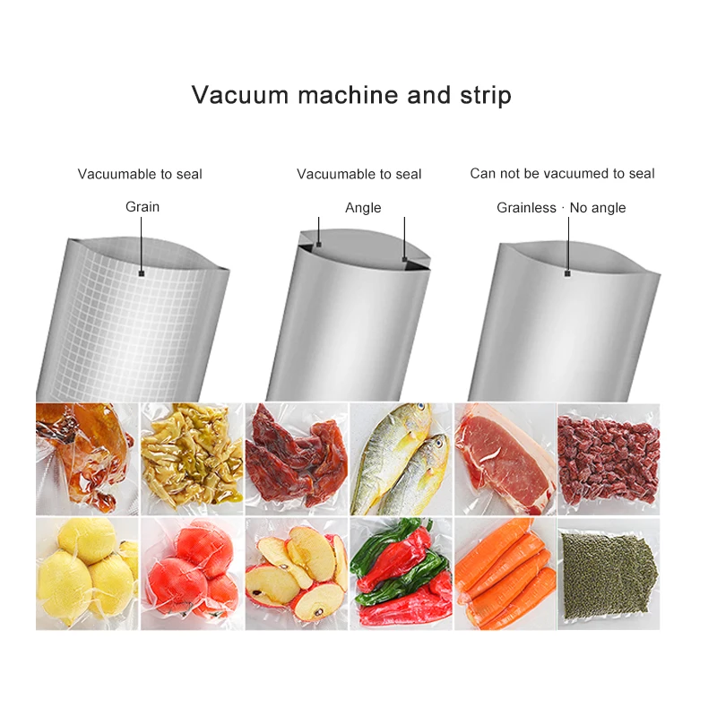 

ATWFS Vacuum Sealer Packing Packaging Sealing Machine Vacuum Bag 20*500cm/roll and 15pcs Packing Bags