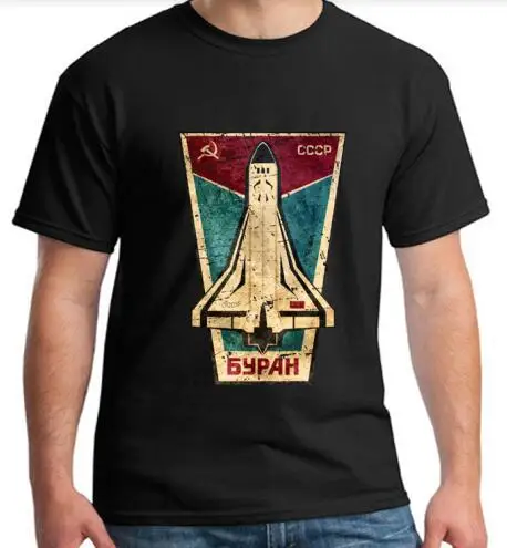 Новинка, винтажная русская футболка, CCCP, Yuri Gagarin, мужская группа, команда советских Ретро тройников, Sputnik, программа исследования космоса, футболка - Цвет: black tshirt