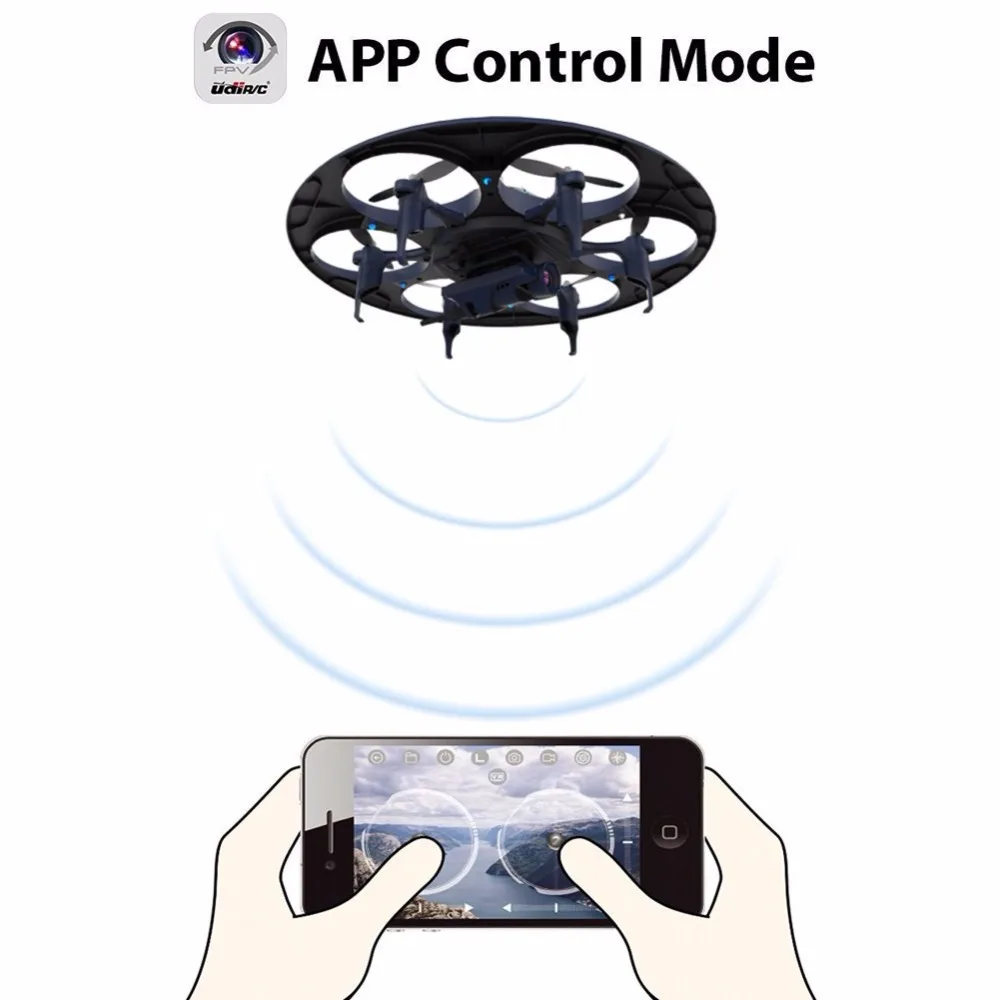 Квадрокоптер UDI RC U845 Wi Fi 2 4 ГГц 6 осевой гироскоп FPV Дрон с HD камерой RTF комплект