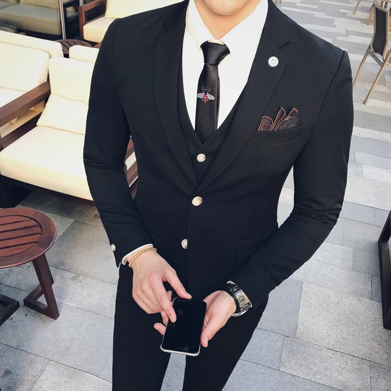 new Suits A three-piece suit men SJT54 - P300 polyester 67% cotton, 29% spandex 4