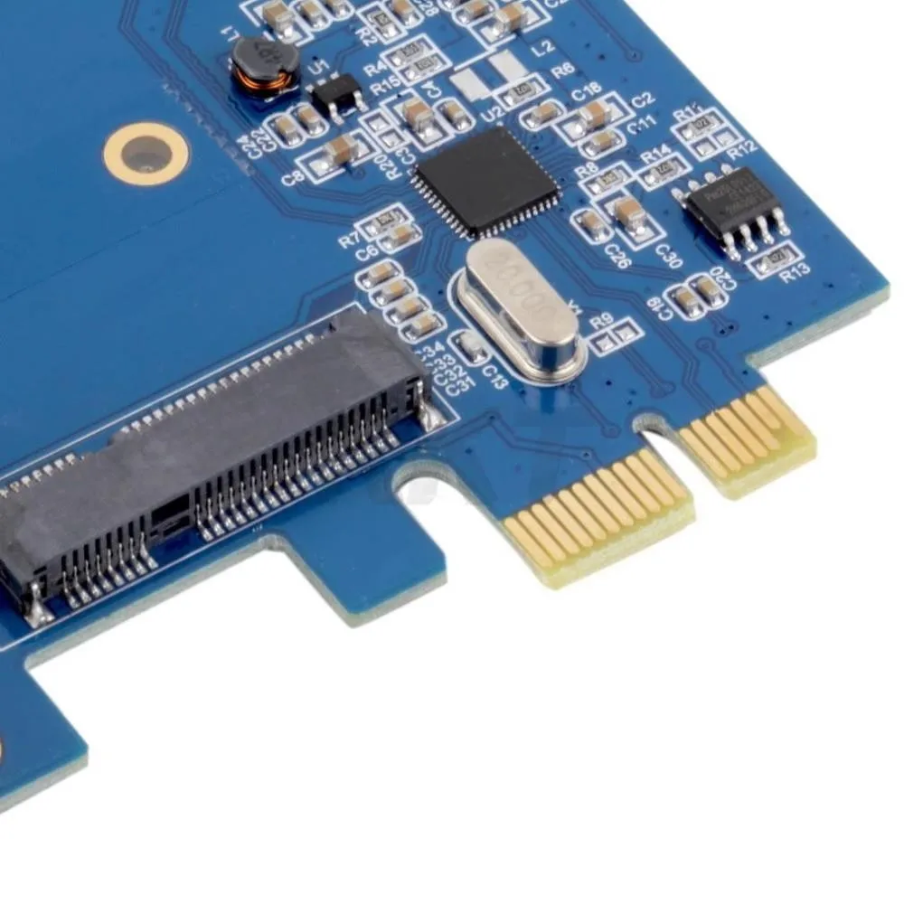 Настольный встроенный SATA 6 Гбит/с mSATA Combo удлинитель адаптер PCIe PCI e express 1x к SATA3.0 Mini
