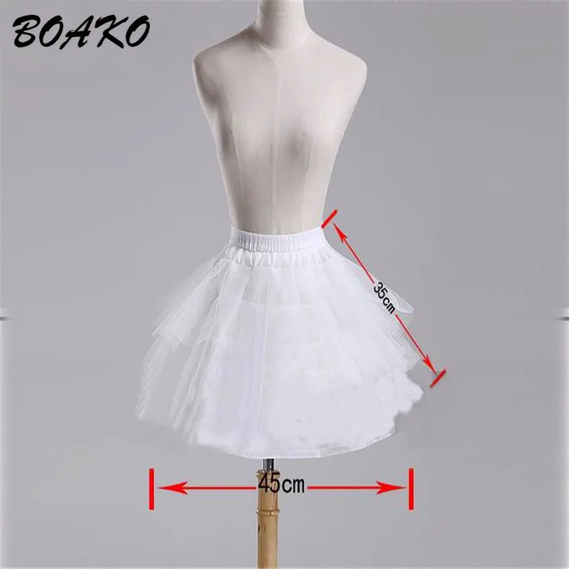 Белые короткие свадебные Подъюбники BOAKO для девочек тюлевые с оборками невесты