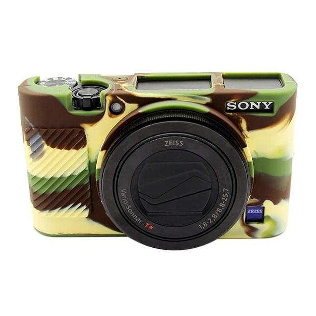 Мягкий силиконовый чехол для камеры sony RX100 III/IV/V, резиновый защитный чехол для корпуса, чехол для камеры sony RX100 III/IV/V - Цвет: Camo