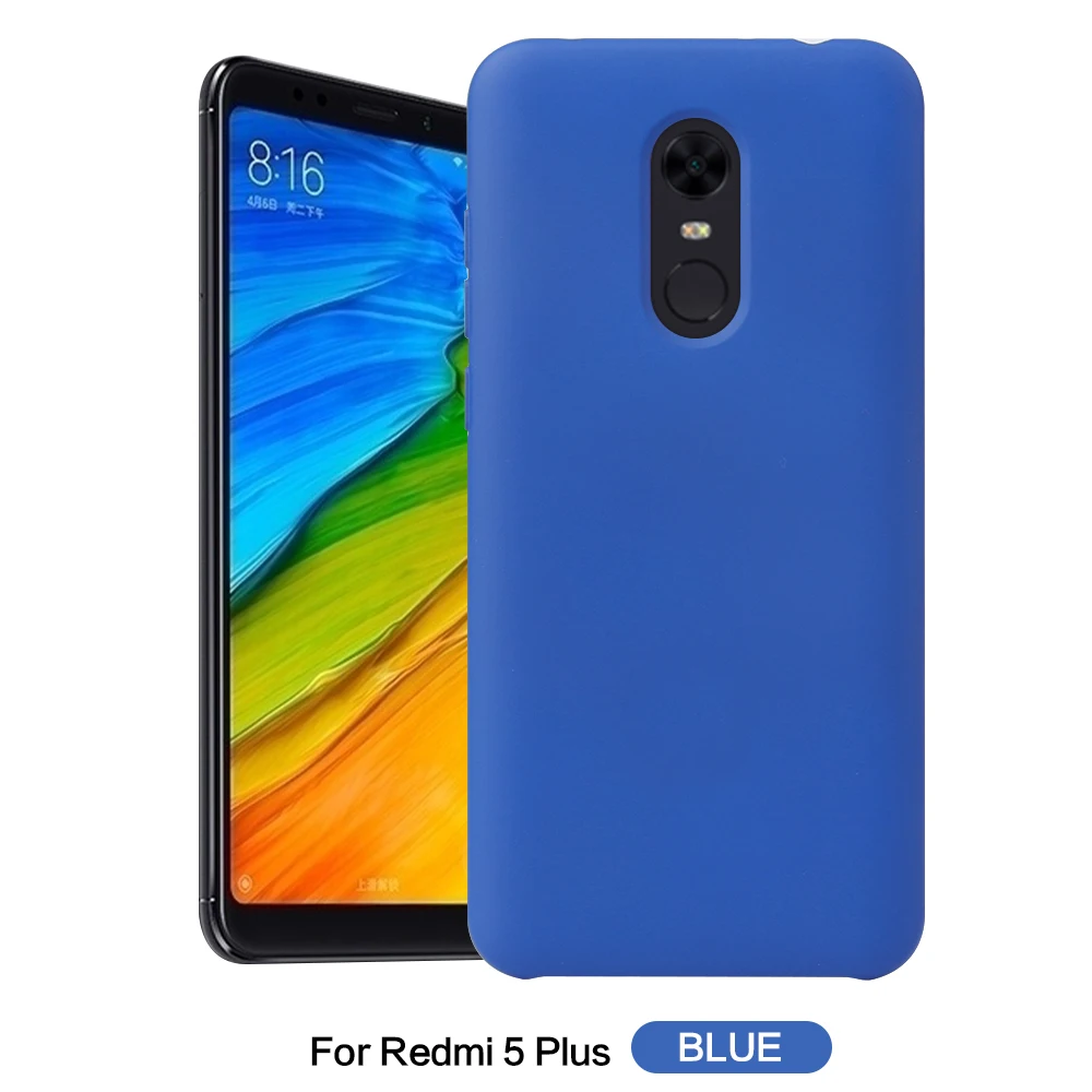 Чехол для Xiaomi Redmi 5 Plus, мягкий силиконовый чехол из ТПУ с шелковистым покрытием, чехол s для Xiomi Xiaomi Redmi 5A Redmi 5 Plus, чехол для телефона - Цвет: Синий