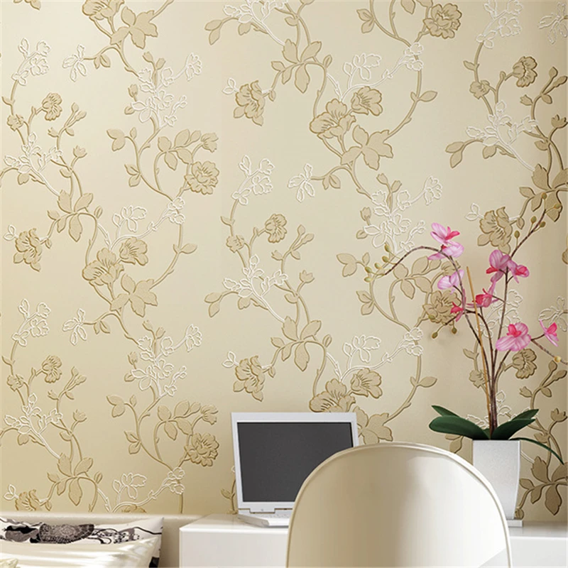 beibehang Dimensional garden flowers wallpaper non - woven bedroom full of warm living room sofa background | Обустройство дома