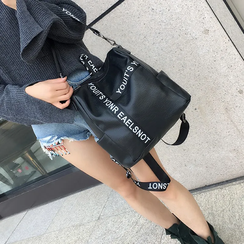 Женский рюкзак с цепочкой и буквенным принтом Модный повседневный из