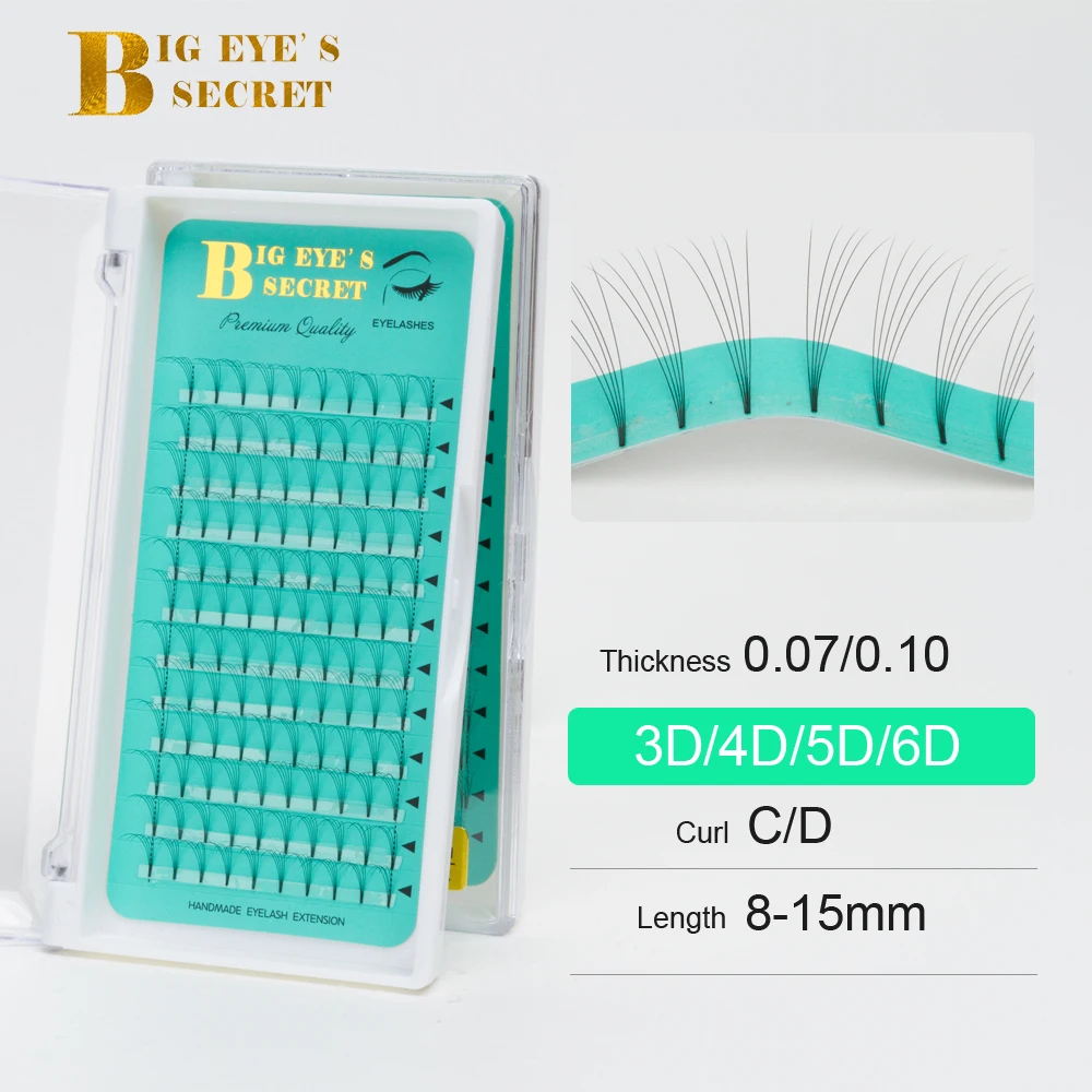 BES Premade вентиляторы короткие Стволовые русские объемные ресницы 8-15 мм C D Curl