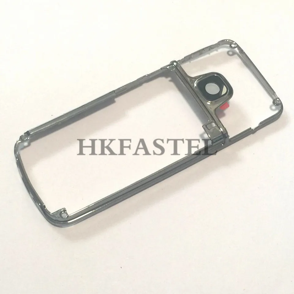 Middle frame Hkfatel Высококачественный коричневый Чехол для Nokia 6700 6700c 6700 Классический Полный Чехол для мобильного телефона с английской клавиатурой - Цвет: Middle frame