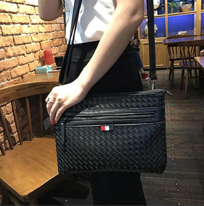 2018 женская сумка из искусственной кожи роскошный черный Рабочий клатч конверт