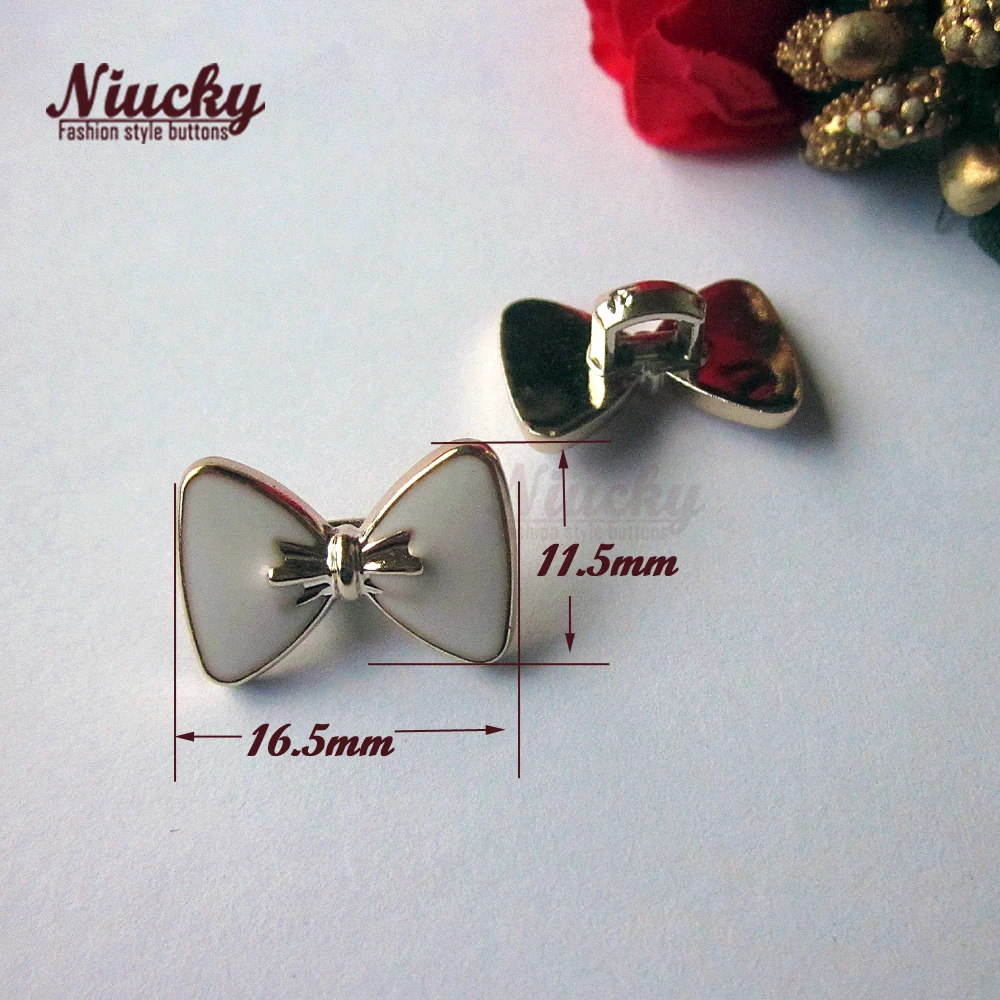 Niucky 16 5 мм * 11 хвостовик черный/белый эпоксидный золотой галстук бабочка