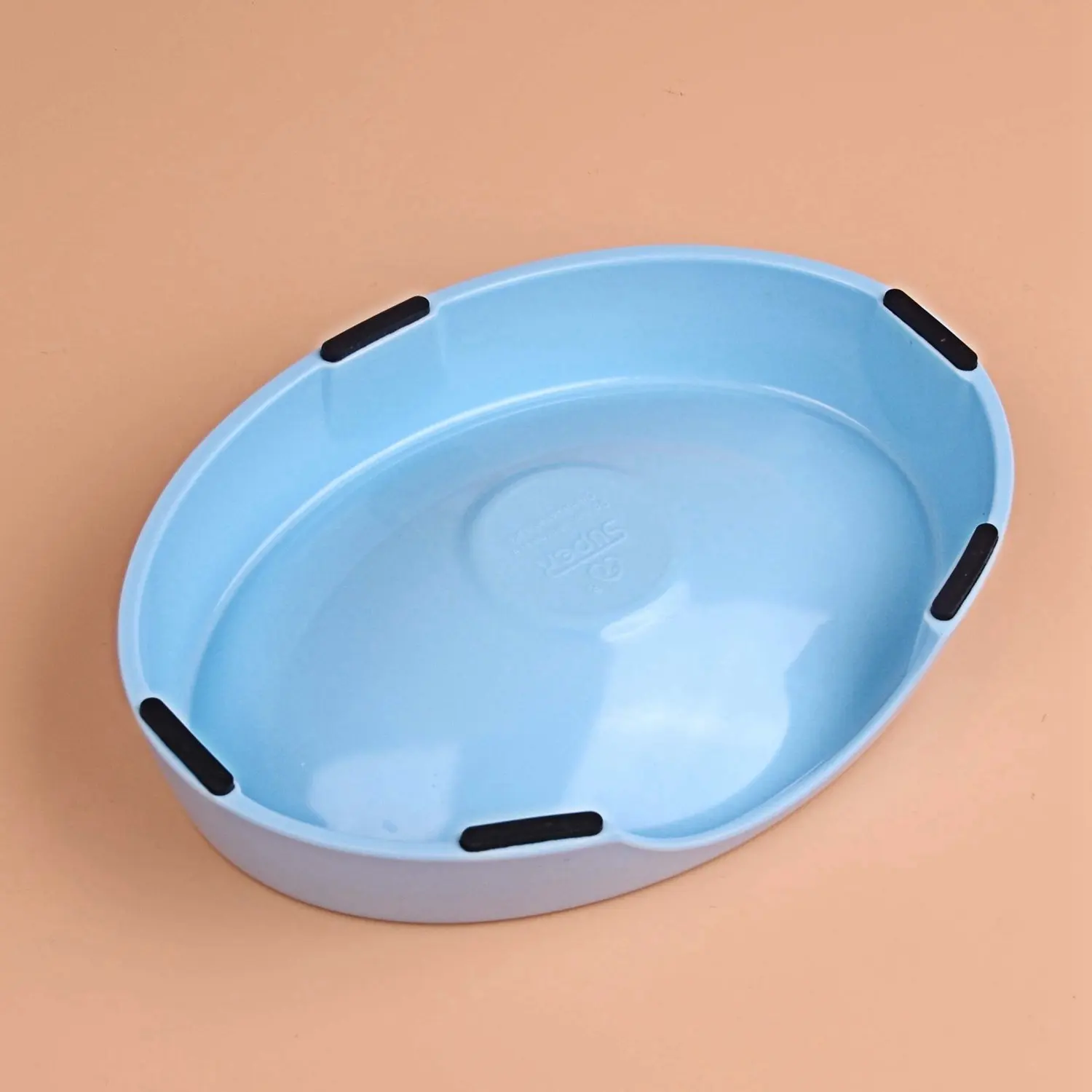 Меламиновая плоская миска для кошки с мелким широким горлышком Овальный