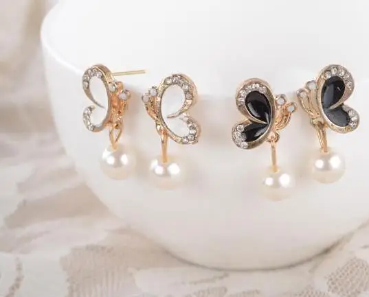 Новые модные жемчужные серьги с бантом Женские Ювелирные изделия свадебные