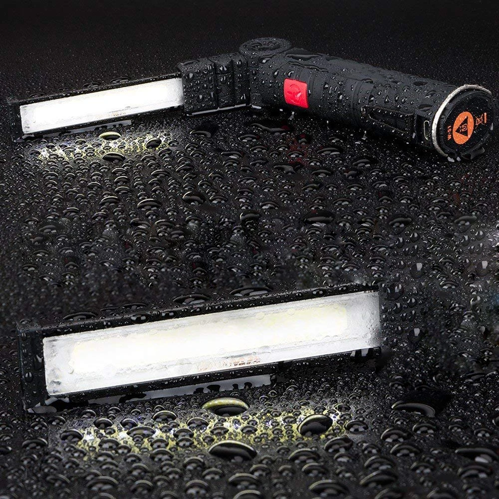 Портативный 5 режимов COB фонарик USB Перезаряжаемый светодиодный рабочий свет Магнитный COB Lanterna подвесной крюк лампа для кемпинга на открытом воздухе