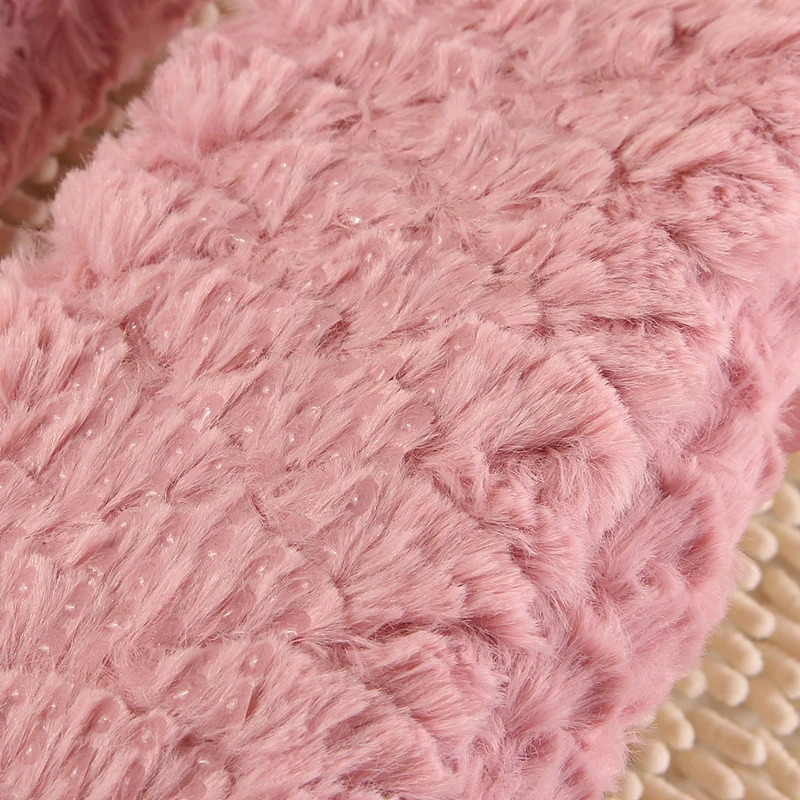 

2019 Fashion Plush Women Indoor Slippers Warm Soft Pink Grey Indoor/Home Female Slippers Shoes Plus Size Autumn Winter XP40
