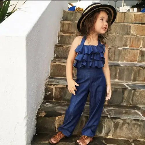 Комбинезон детский джинсовый для девочек | Детская одежда и обувь