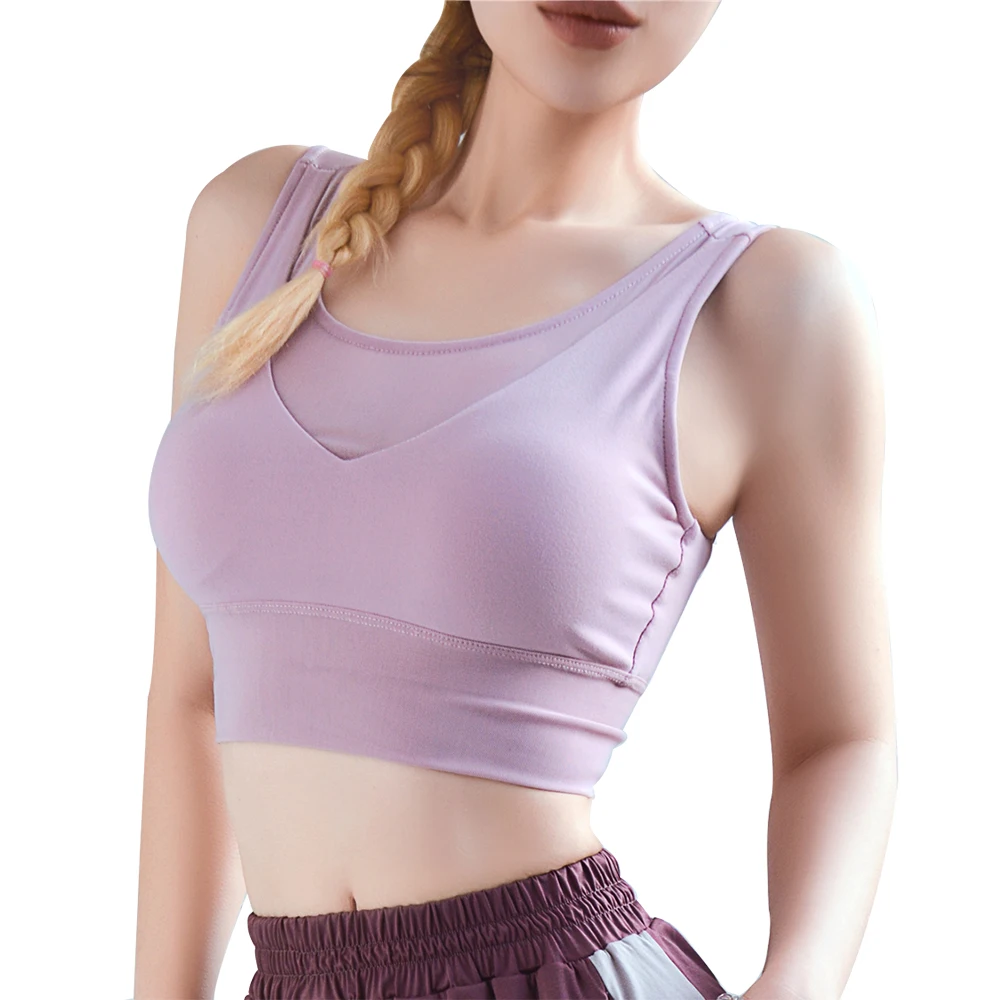 Женский ударопрочный спортивный бюстгальтер топ пуш ап нейлоновая сетка