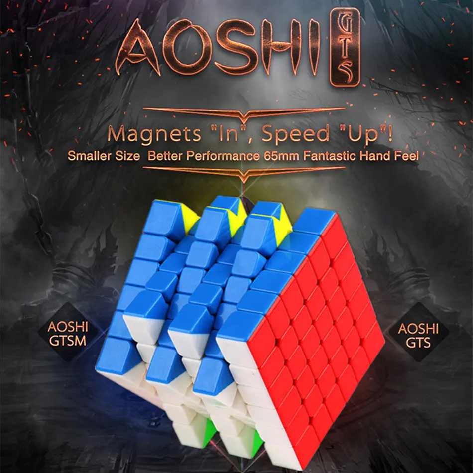 Moyu Aoshi 6x6 GTS Магнитный кубик рубика 6x6x6 Скоростной куб 6 слоев скоростной
