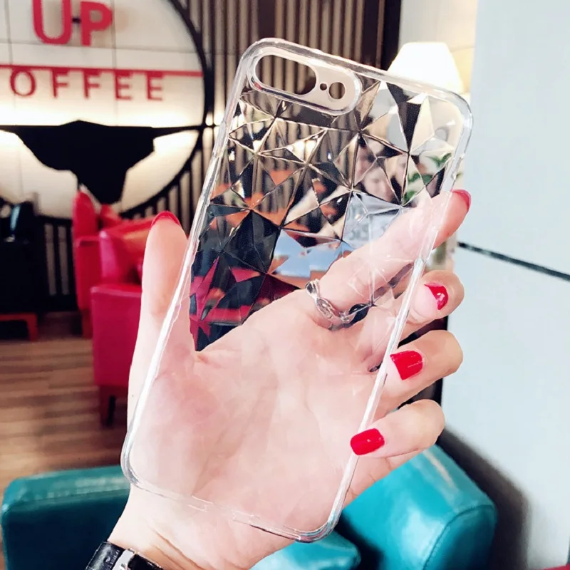 Для iphone 6 женский прозрачный чехол со стразами для 6s plus iphoneX 8plus 7 Plus 5 5S SE Coque capinha luxury