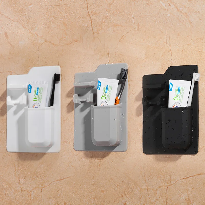 Высокая Ёмкость мягкий силиконовый стены присоски Зубная щётка держатель дома