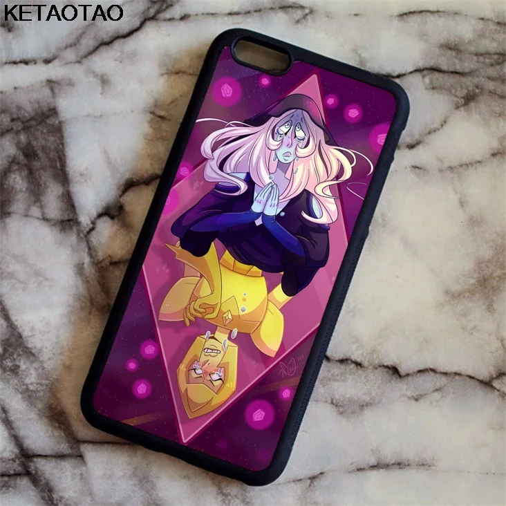 KETAOTAO мультфильм Стивен Вселенная телефонные чехлы для iPhone 4S 5C 5S 6S 7 8 Plus X Samsung S8 NOTE