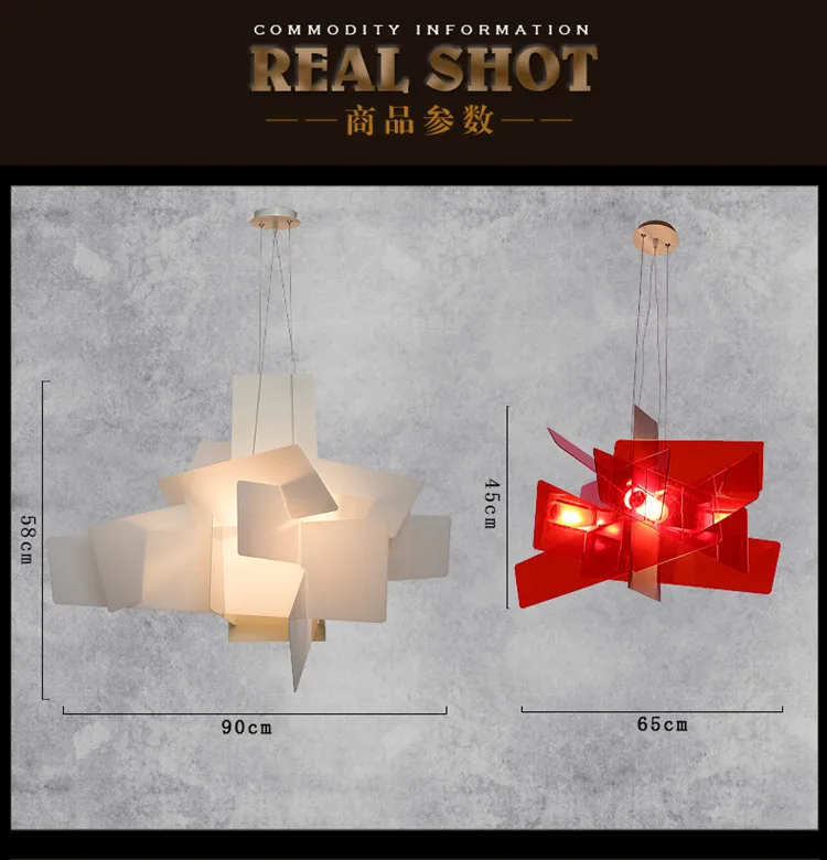

D65cm/95cm Modern Foscarini Big Bang Stacking Creative Modern Chandelier Lighting Art Pandant Lamp Ceiling LED 90-260V Replica
