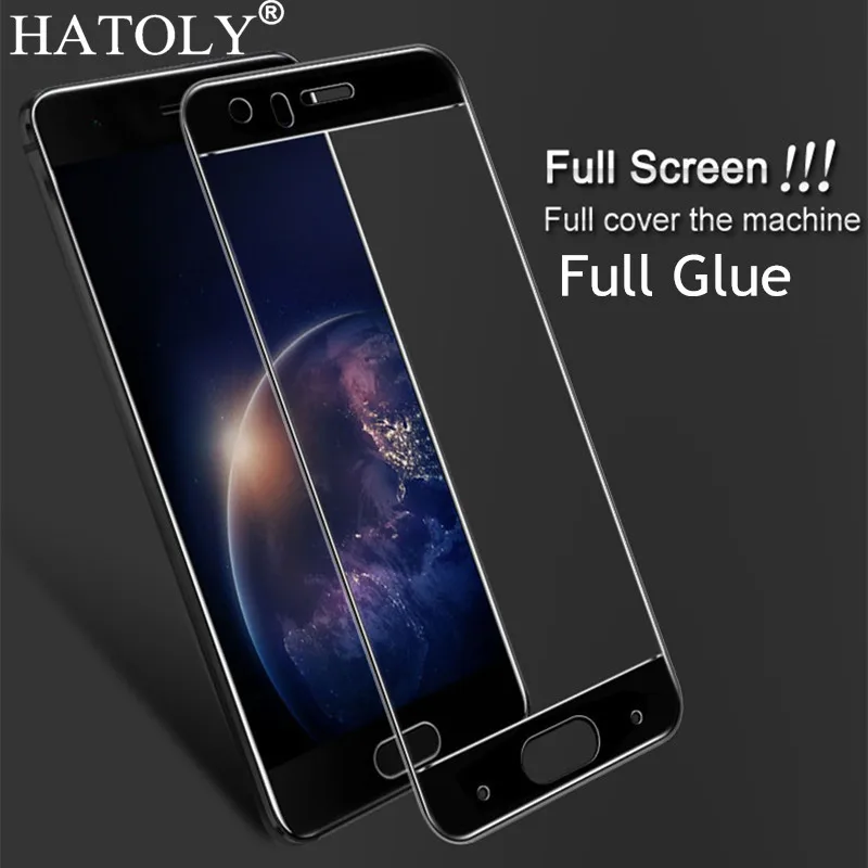 Pegamento completo de vidrio templado para Huawei Honor 9 Protector de pantalla Huawei Honor 9 9H cubierta completa Huawei Honor 9 pel&iacute;cula a prueba de polvo HATOLY-0