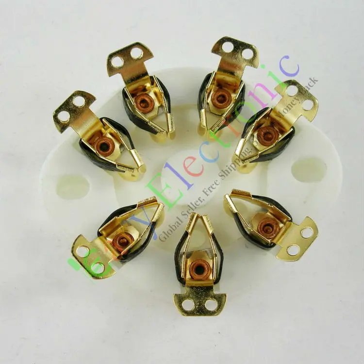 Опт и розница 10 шт. 7pin позолоченная Керамическая вакуумная трубка Золотое
