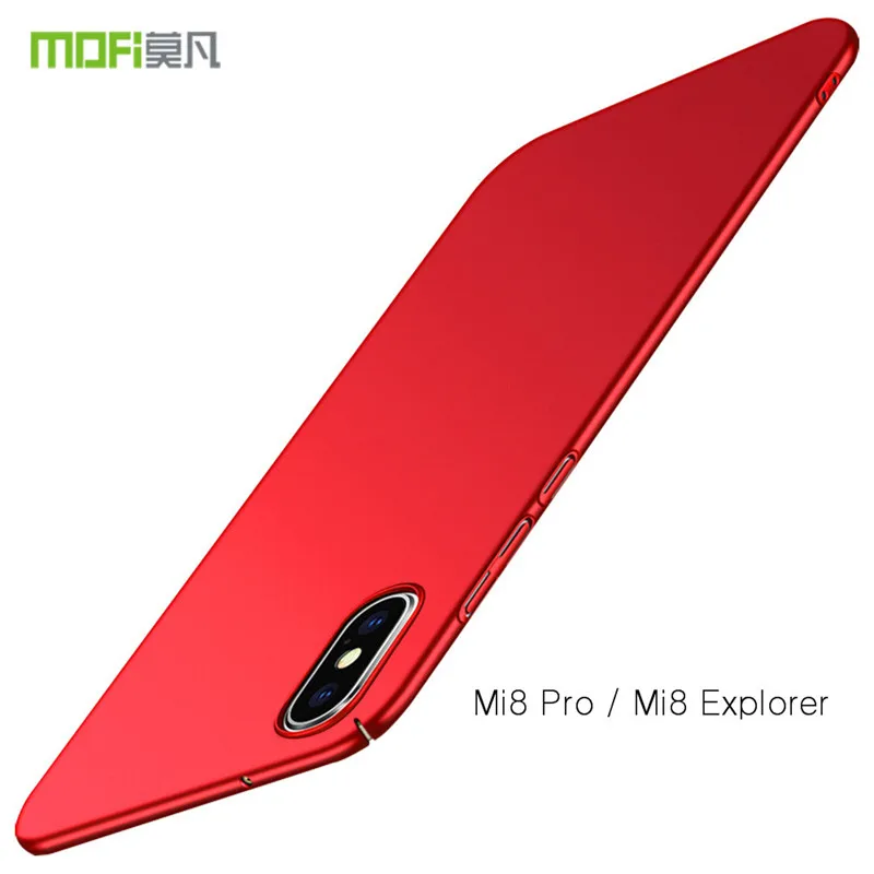 Чехол для Xiaomi Mi8 Pro чехол Lite жесткая задняя крышка Explorer Одноцветный красный SE |