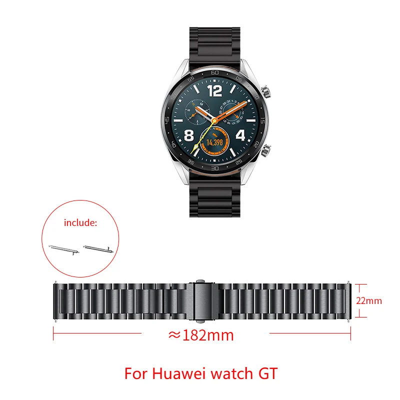22 мм быстросъемный браслет для huawei watch gt ремешок samsung gear s3 frontier/классический