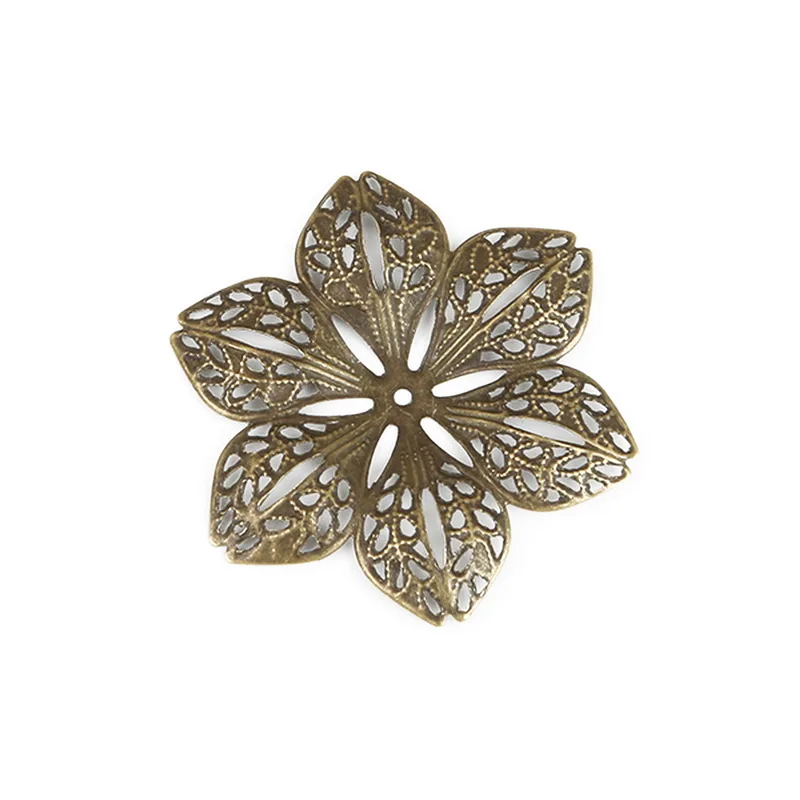 10 шт./лот античные бронзовые цветные филигранные цветочные обертки