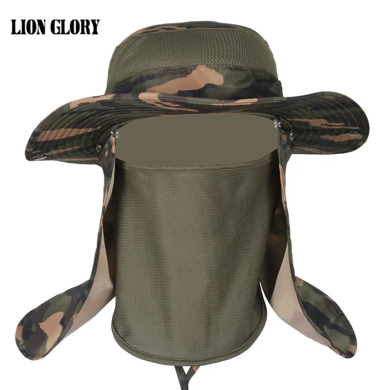 Кепка с защитой от УФ-лучей для мужчин и женщин Регулируемая в стиле милитари