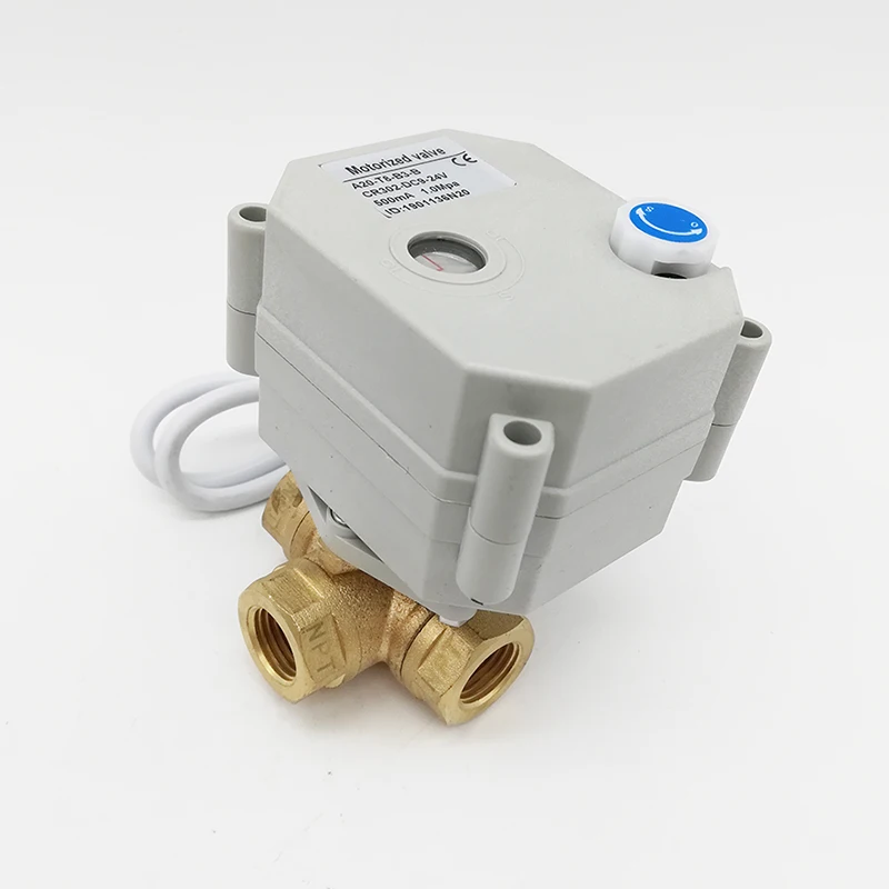 Горизонтальный Трехходовой латунный мини-двигатель DN8 G1/4 &quotNPT с ручным