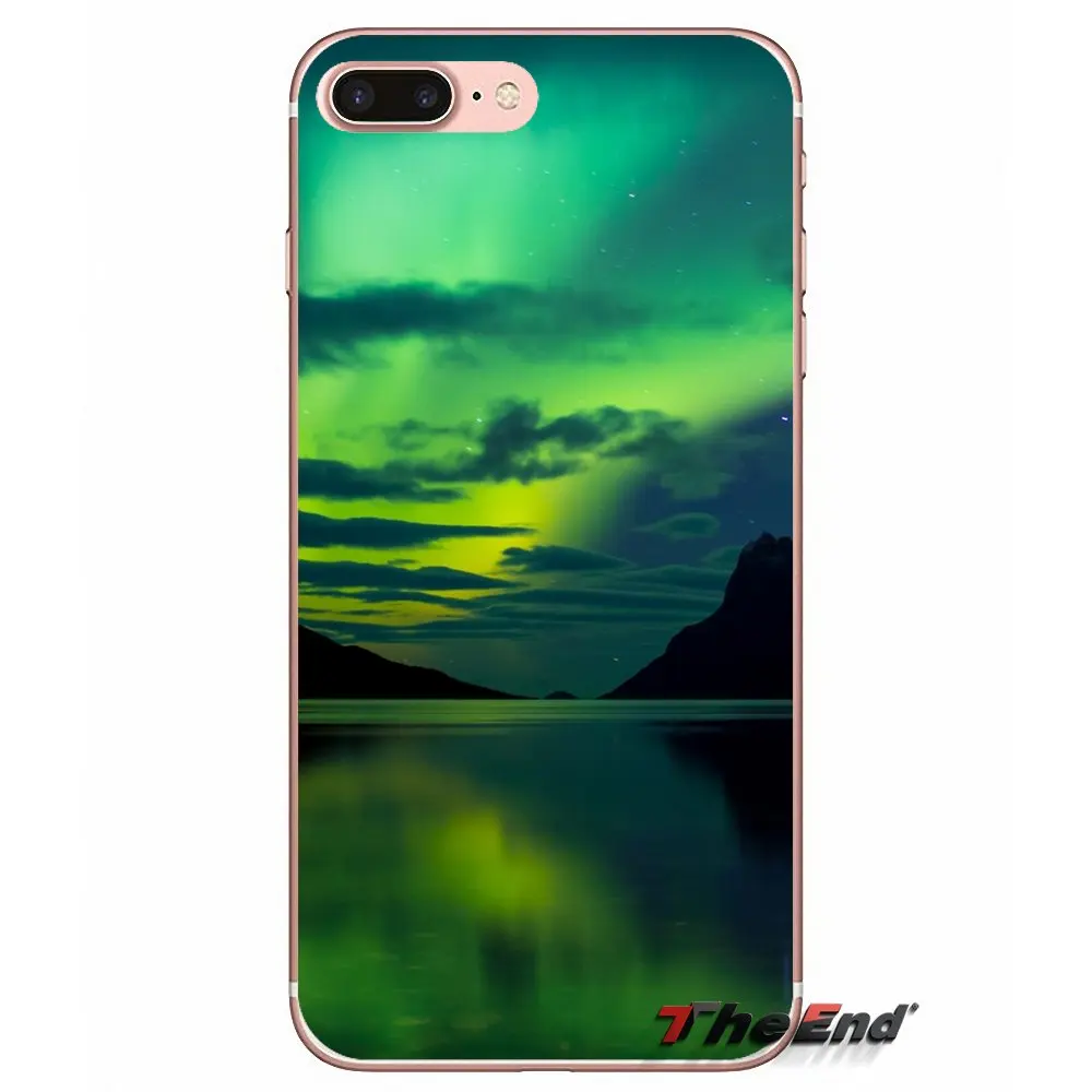 Мягкий силиконовый чехол из ТПУ Aurora polar lights для Sony Xperia Z Z1 Z2 Z3 Z5 compact M2 M4 M5 E3 T3 XA Aqua LG G4