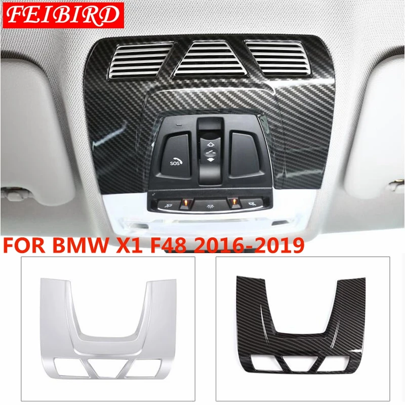 

Аксессуары для авто для BMW X1 F48 2016 2017 2018 2019 ABS Крыша лампы для чтения крышка лампы Отделка матовое углеродное волокно