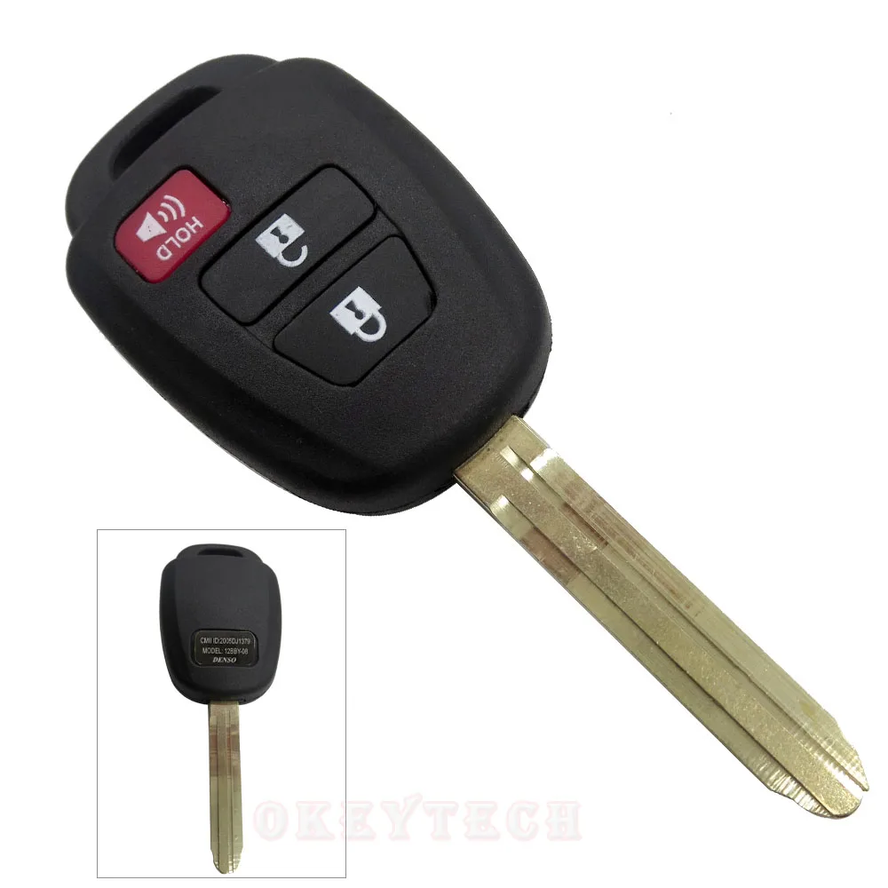 OkeyTech 3 кнопочный Сменный Чехол для автомобильного ключа чехол автомобильный