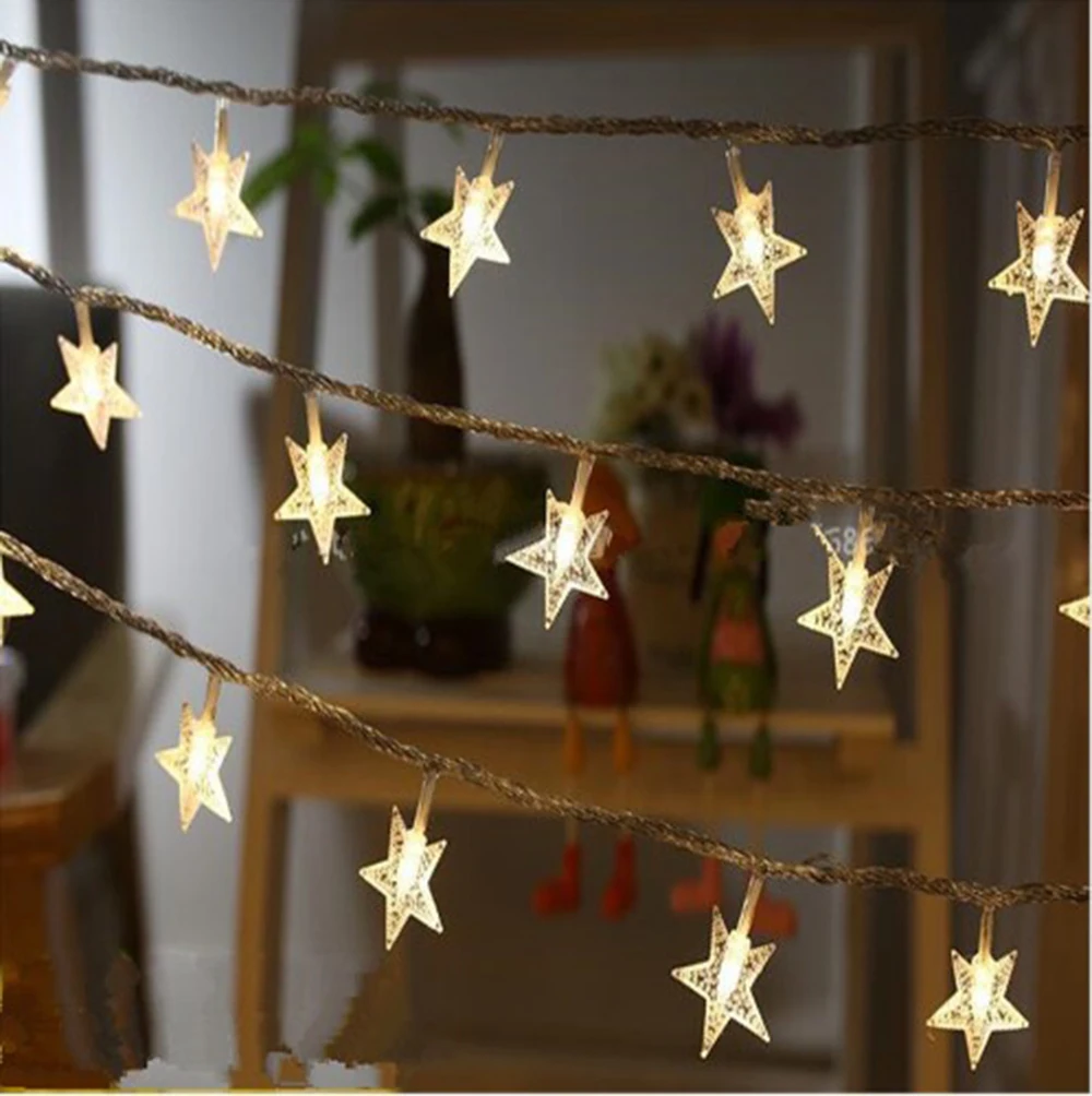 СВЕТОДИОДНАЯ Гирлянда со звездами 3/5/10 м|fairy lights wedding|lighting weddingslight christmas |