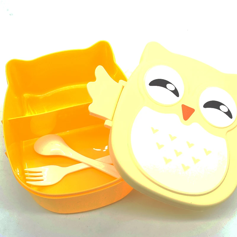 4 цвета кавайный конфетный Цвет Сова обед микроволновая печь контейнер для бэнто