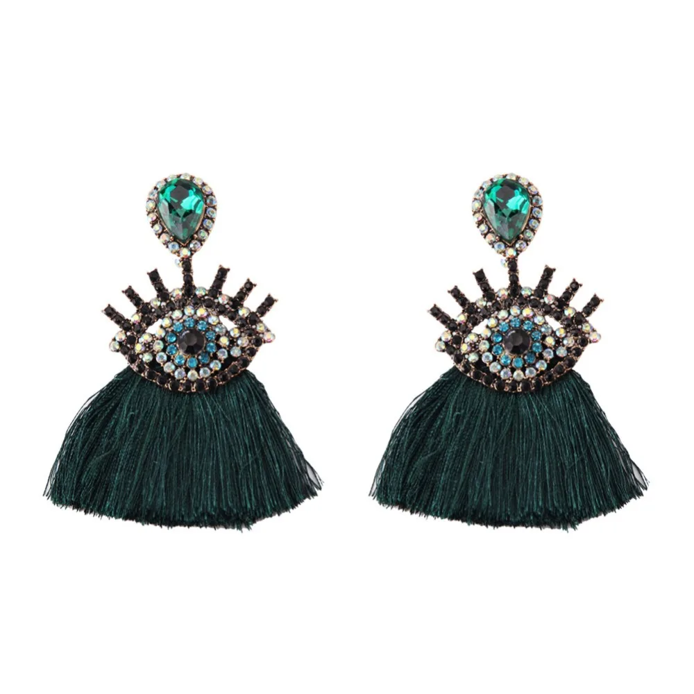 Best lady Boho модные серьги с кисточками для женщин Свадебные винтажный геометрический вечерние бахромой массивные серьги-капельки многоцветные подарки