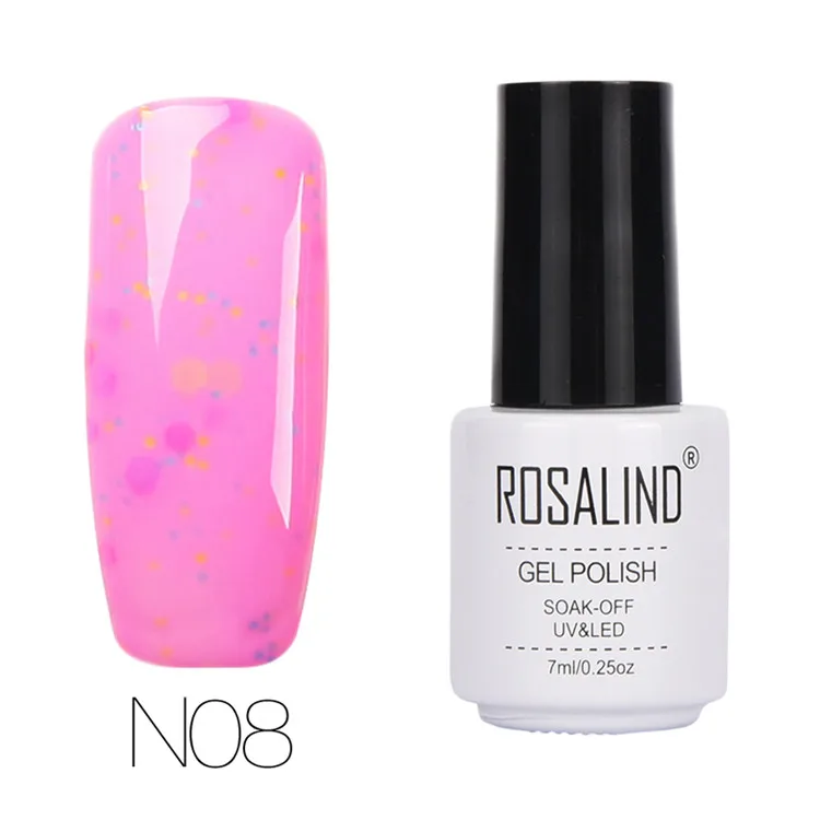 N08 Rosalind 7 мл сырный Гель-лак для красоты ногтей, цветной на выбор лак для дизайна ногтей, УФ светодиодный полуперманентный лак - Цвет: N08