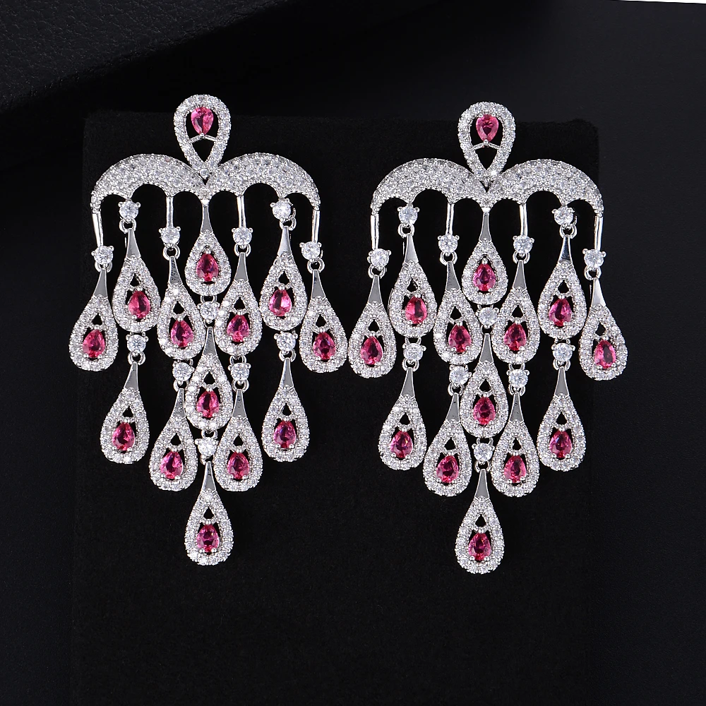 Женские серьги подвески в форме капли 63 мм|Серьги-подвески| |