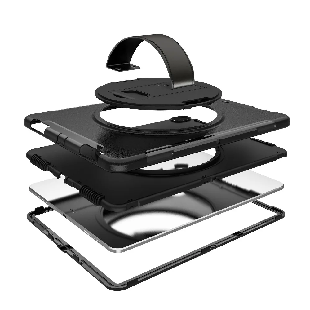 Miesherk Чехол для iPad Pro 12,9 дюйма 3-го поколения планшет с поворотом на 360 ручной ремешок противоударный защитный чехол FTL01