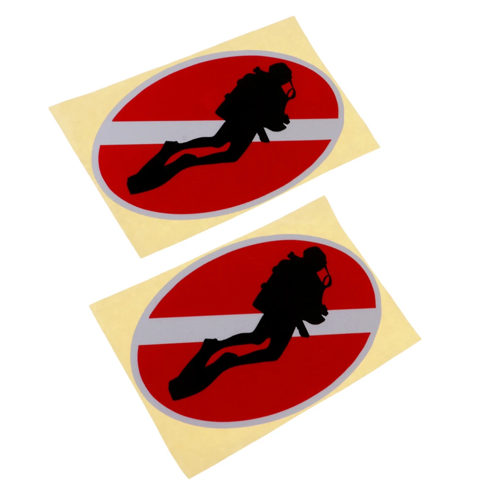 Светоотражающая виниловая наклейка Perfeclan для дайвинга с аквалангом флагом и