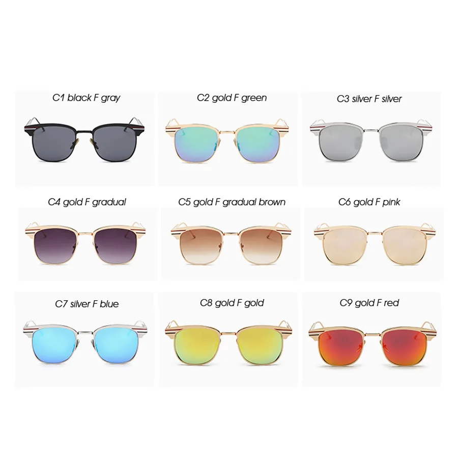 Мужские и женские Квадратные Солнцезащитные очки BANSTONE Ретро стиль металлическая