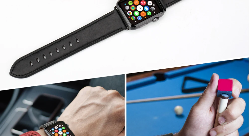 Аксессуары для часов MAIKES из натуральной кожи темно-коричневый ремешок iwatch 44 мм 40 мм для Apple Watch 42 мм 38 мм серии 4-1 браслеты