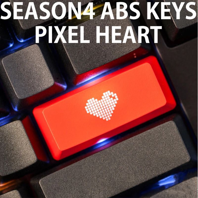 [HFSECURITY] красный цвет сердца ABS подсветка механическая клавиатура Keycaps введите